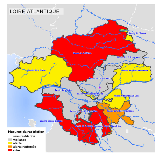 Loire-Atlantique - Sécheresse : les restrictions s'intensifient